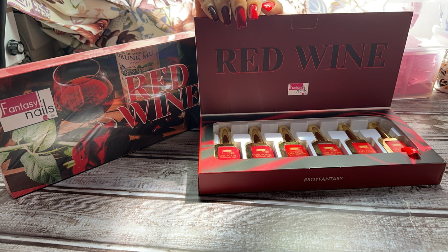 Fantasy Nails (Red Wine Gel Polish) Set Of 6
